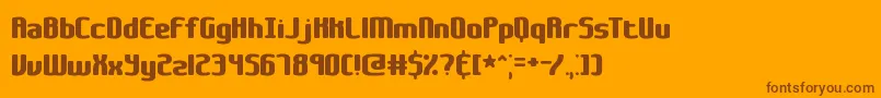 galapogo Font – Brown Fonts on Orange Background