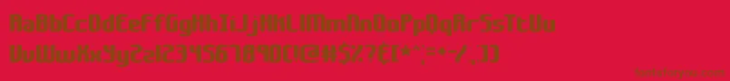 galapogo Font – Brown Fonts on Red Background