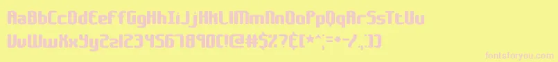 galapogo Font – Pink Fonts on Yellow Background
