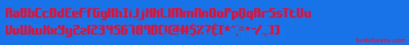 galapogo Font – Red Fonts on Blue Background