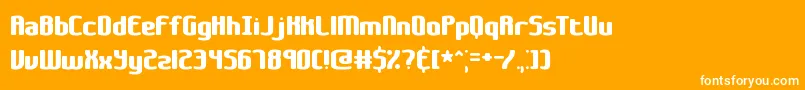 galapogo Font – White Fonts on Orange Background