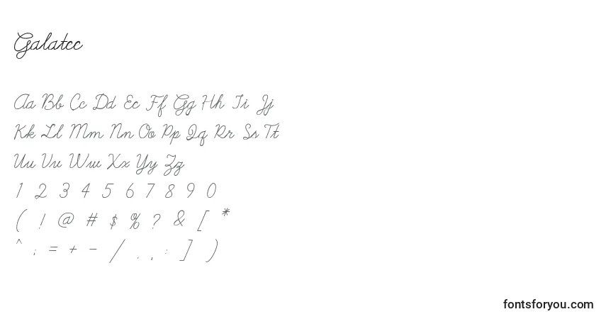 Шрифт Galatee – алфавит, цифры, специальные символы