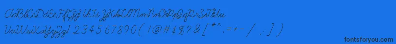 Шрифт Galatee – чёрные шрифты на синем фоне