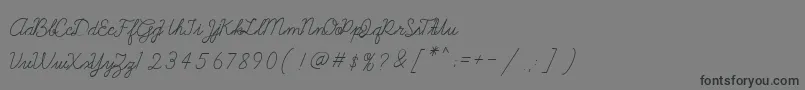 Galatee-Schriftart – Schwarze Schriften auf grauem Hintergrund