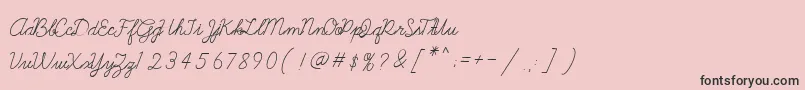 フォントGalatee – ピンクの背景に黒い文字