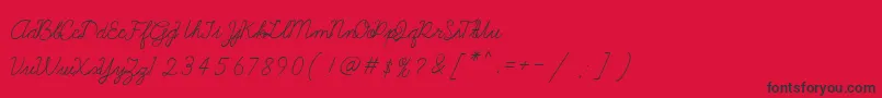Galatee Font – Black Fonts on Red Background