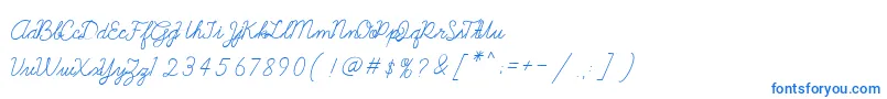 フォントGalatee – 青いフォント