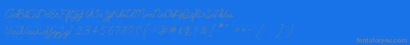 Galatee Font – Gray Fonts on Blue Background