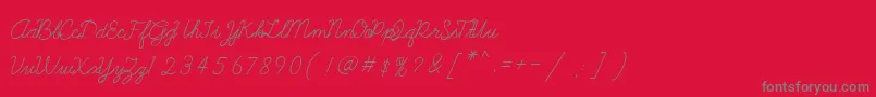Galatee Font – Gray Fonts on Red Background