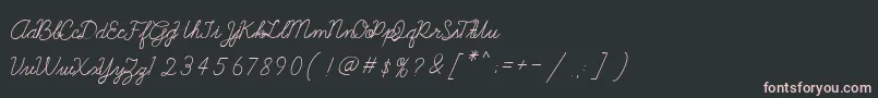 Galatee Font – Pink Fonts on Black Background