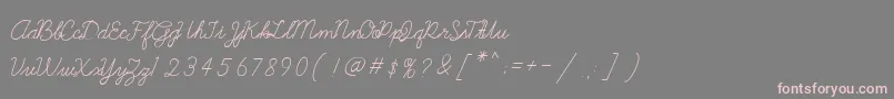 Galatee Font – Pink Fonts on Gray Background