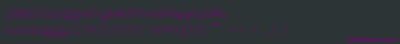 Шрифт Galatee – фиолетовые шрифты на чёрном фоне