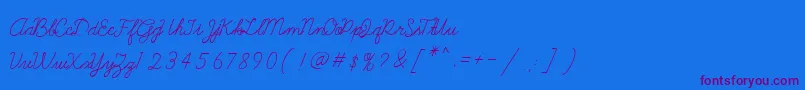Galatee-fontti – violetit fontit sinisellä taustalla