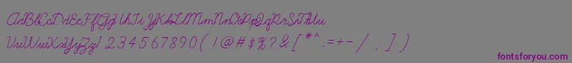 Шрифт Galatee – фиолетовые шрифты на сером фоне