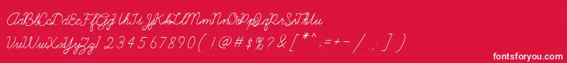 Galatee Font – White Fonts on Red Background