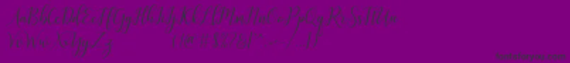 galatia Font – Black Fonts on Purple Background