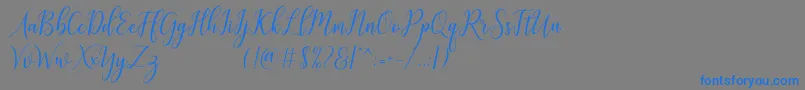 galatia Font – Blue Fonts on Gray Background