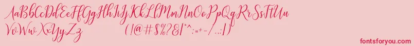 galatia Font – Red Fonts on Pink Background