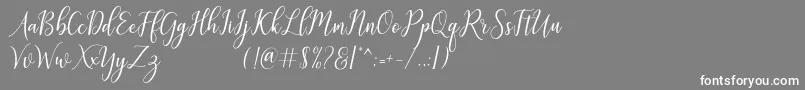 フォントgalatia – 灰色の背景に白い文字