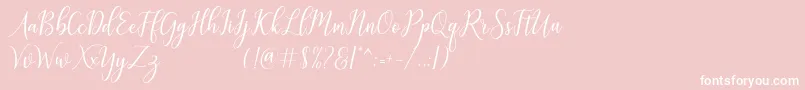 galatia Font – White Fonts on Pink Background