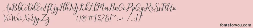 galatia Font – Black Fonts on Pink Background