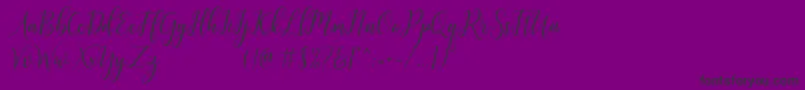 フォントgalatia – 紫の背景に黒い文字