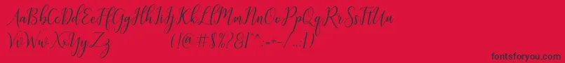 galatia Font – Black Fonts on Red Background