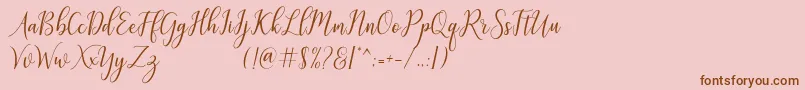 Шрифт galatia – коричневые шрифты на розовом фоне