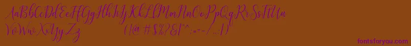 galatia Font – Purple Fonts on Brown Background