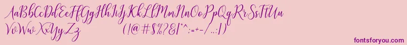 galatia Font – Purple Fonts on Pink Background