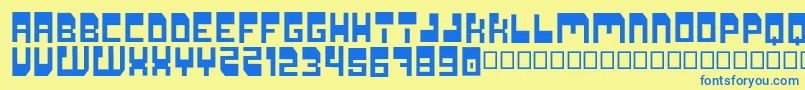 Galaxia Font – Blue Fonts on Yellow Background