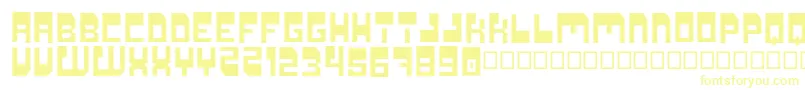 Police Galaxia – polices jaunes sur fond blanc