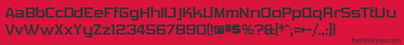 VibrocentricBold-Schriftart – Schwarze Schriften auf rotem Hintergrund