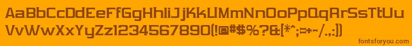 VibrocentricBold Font – Brown Fonts on Orange Background