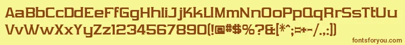 VibrocentricBold Font – Brown Fonts on Yellow Background