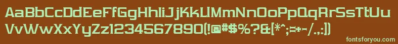 Шрифт VibrocentricBold – зелёные шрифты на коричневом фоне