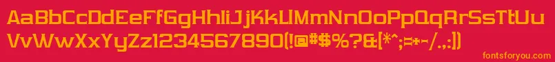 VibrocentricBold Font – Orange Fonts on Red Background