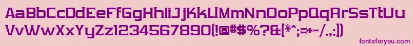 フォントVibrocentricBold – ピンクの背景に紫のフォント