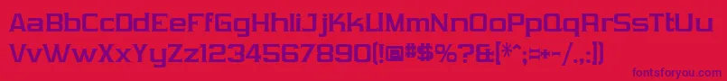 VibrocentricBold Font – Purple Fonts on Red Background