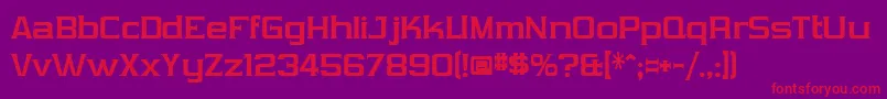 VibrocentricBold Font – Red Fonts on Purple Background