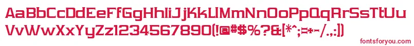 Czcionka VibrocentricBold – czerwone czcionki