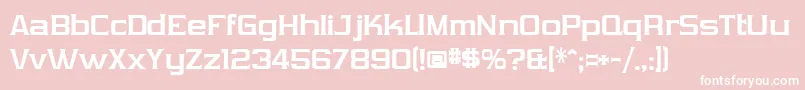 フォントVibrocentricBold – ピンクの背景に白い文字