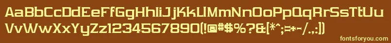Шрифт VibrocentricBold – жёлтые шрифты на коричневом фоне