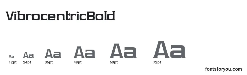 VibrocentricBold Font Sizes