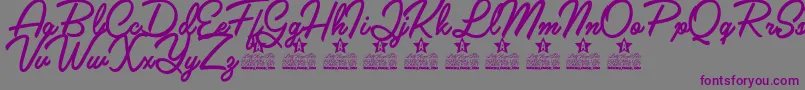 Galaxie Personal Use Font – Purple Fonts on Gray Background