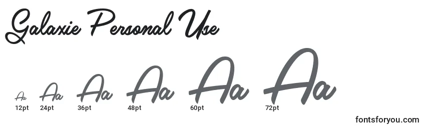 Galaxie Personal Use Font Sizes