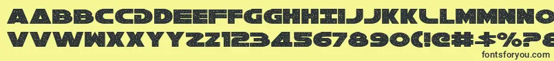 galaxy 1 Font – Black Fonts on Yellow Background