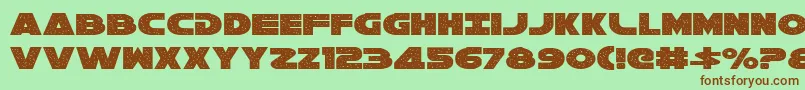 galaxy 1 Font – Brown Fonts on Green Background