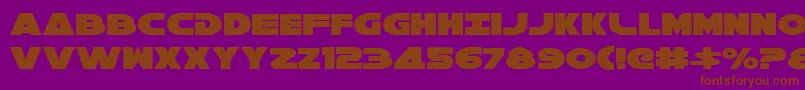 galaxy 1 Font – Brown Fonts on Purple Background