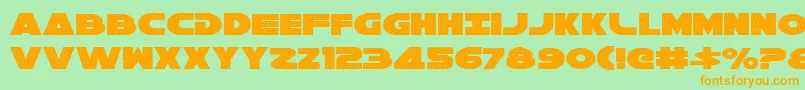 galaxy 1 Font – Orange Fonts on Green Background